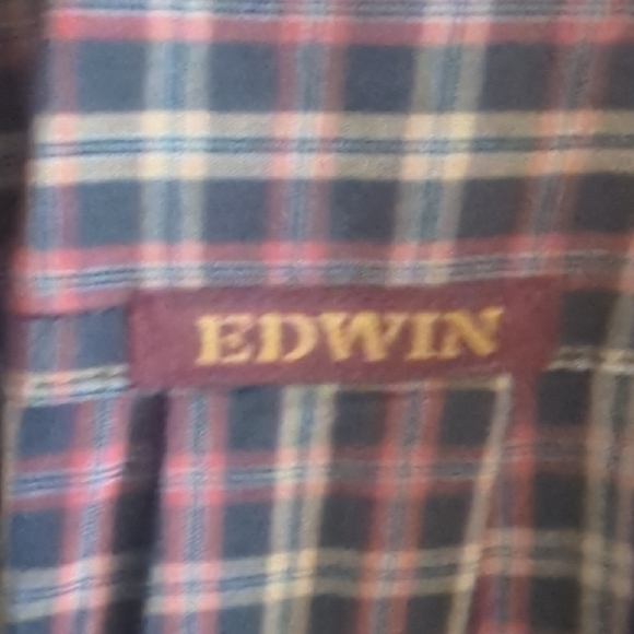 Edwin Red and Black Casual Button Down Shirt - Picture 5 of 5